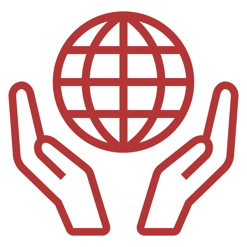地球を手で支えるアイコン